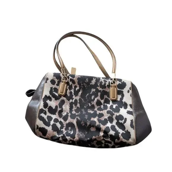 Coach Madison Animal Print Top Zip Shoulder Bag - Picture 5 of 5